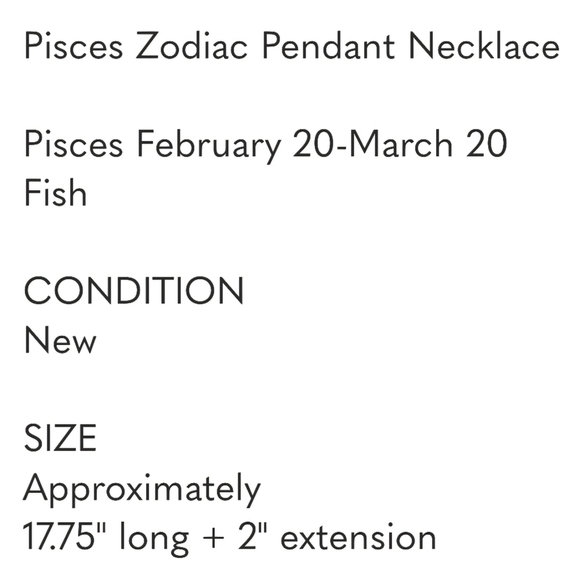 Pisces Necklace Zodiac Stainless Steel - Picture 6 of 8